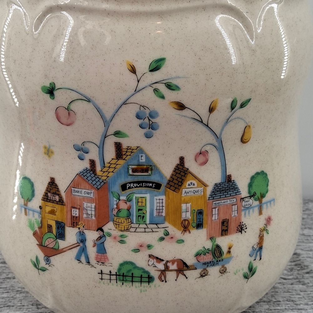 Vintage International Heartland Large 9 " tall w/Lid Canister Stoneware - Picture 10 of 11
